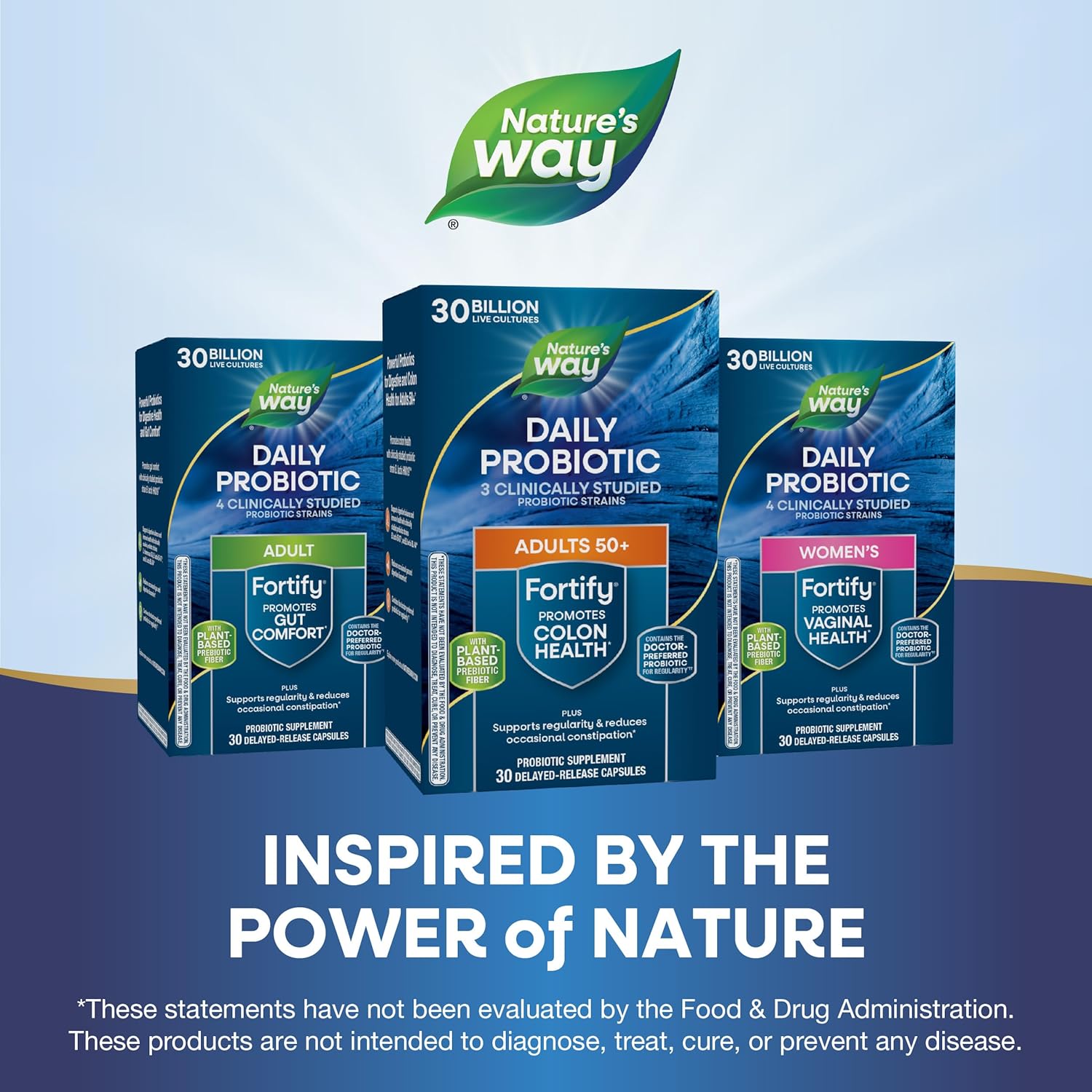 Nature's Way Fortify 50+ Daily Probiotic for Men and Women, 30 Billion Live Cultures, Colon, Digestive, and Immune Health Support* Supplement, 30 Capsules (Packaging May Vary) - Image 7