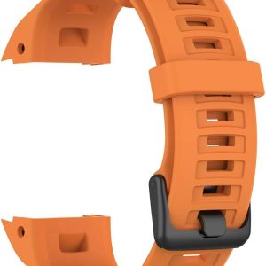 Compatible with Garmin Instinct Bands, Replacement Silicone Water Resistant Fitness Watch Wrist Band Strap for Instinct Smartwatch with Adapter Tools (Orange)