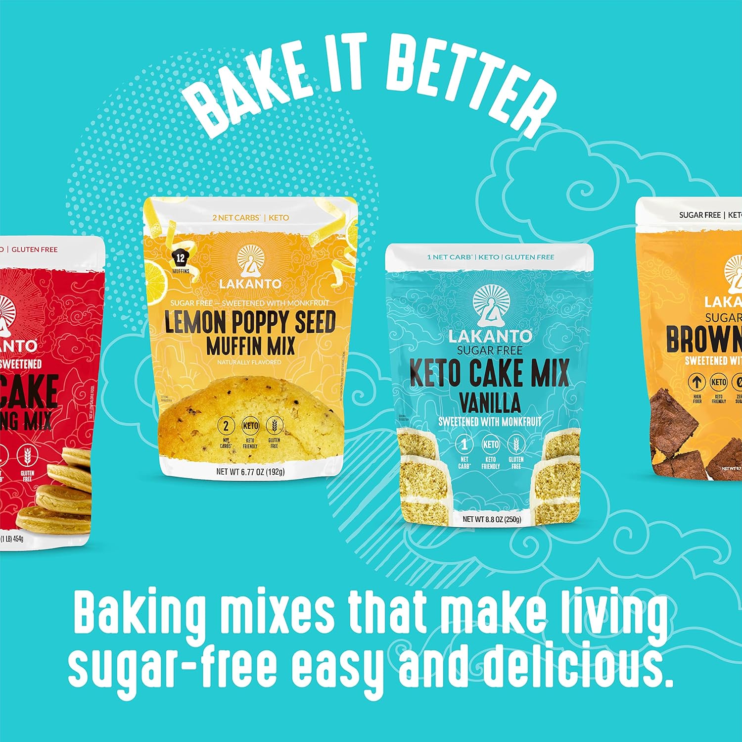 Lakanto Sugar Free Banana Nut Muffin and Bread Mix - Sweetened with Monk Fruit Sweetener, 2g Net Carbs, Gluten Free, Naturally Flavored, Keto Diet Friendly, Dairy Free (12 Muffins) - Image 7