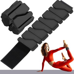 ADLIFE Adjustable Wrist Ankle Weights for Women Men Kids, 2 Lbs Wearable Arm Leg Weights Set of 2(1 Lb Each), Weighted Wristbands Exercise Weights for Walking Running Pilates Yoga Travel Pool Exercise Home Gym Workout