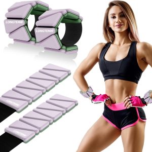Adjustable Silicone Wrist & Ankle Weights Customizable Fitness Bands for Yoga, Pilates, Running, and Strength Training Detachable Design, Comfortable Eco-Friendly Material