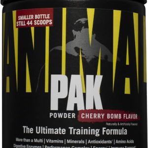 Animal Pak – Convenient All-in-One Vitamin & Supplement Powder – Zinc, Vitamins C, B, D, Amino Acids and More – Sports Nutrition Performance Multivitamin for Women & Men – 44 Scoops, Cherry Bomb
