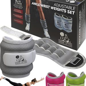 Ankle/Wrist Weights (1 Pair) for Women, Men and Kids – Fully Adjustable Weight for Arm, Hand & Leg – Best for Walking, Jogging, Gymnastics, Aerobics – 1 Year Warranty