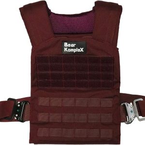 Bear KompleX Weight Vest – Increase Resistance & Intensify Your Workout – Solid Construction, Fully Adjustable Fit – Running, Hiking, HIIT – Heavy Duty Nylon & Steel Alloy Buckles – Plates Separate