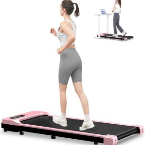 Bigzzia Desk Treadmill – Quiet & User-Friendly Walking Pad Treadmill for Home Office – 0.6-5.0MPH/2.5HP – 300lb Capacity