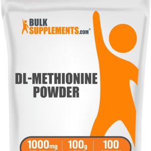 BulkSupplements.com DL-Methionine Powder – Methionine Supplement – Amino Acids Supplement – Choline Supplements – Amino Acid Nutritional Supplements (100 Grams – 3.5 oz)