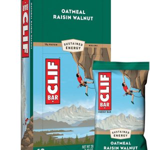 CLIF BARS – Energy Bars – Oatmeal Raisin Walnut – Made with Organic Oats – Plant Based Food – Vegetarian – Kosher (2.4 Ounce Protein Bars, 12 Count)