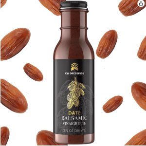 CW Dressings – Award-Winning Date Balsamic Vinaigrette Marinade & Salad Dressing Made w/Deglet Nour Date Syrup, Extra Virgin Olive Oil, Balsamic Vinegar, Vegan & Diabetic Friendly 13 Oz