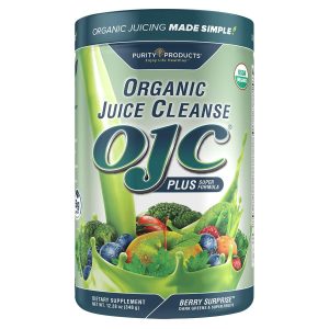 Certified Organic Juice Cleanse OJC Plus Berry Surprise – Purity Products – 30+ Organic Veggies and Fruits – 5 Grams of Fiber – Promotes Energy and Digestive Function – 12.28 oz – 348 g – 30 Servings