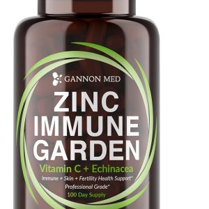 Chelated Zinc 50mg Immune Garden Vitamin C 800mg Zinc Supplements Echinacea 600mg per Tablet – Immunity + Skin + Reproductive Health Minerals – Zinc Chelate Immune Booster for Kids & Adults