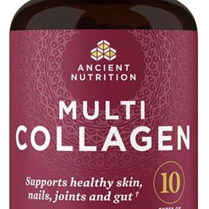 Collagen Pills Peptides Powder Supplement by Ancient Nutrition, 45 Count, Hydrolyzed Multi Collagen Pills, Types I, II, II, V & X, Supports Healthy Skin and Nails, Gut Health and Joint Support