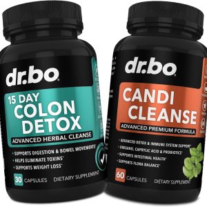 Colon Candi Cleanse Detox Support – Anti Overgrowth & 15 Day Intestinal Cleanse Pills & Probiotic – Balance Control & Fast Acting Natural Laxative for Constipation Relief – Bowel Movement Gut Health
