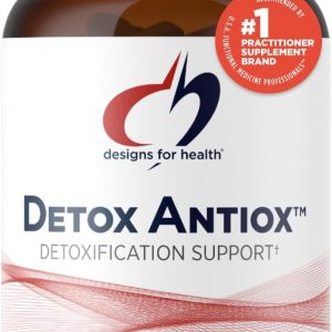 Designs for Health Detox Antiox – Liver + Detoxification Support Antioxidant Supplement with Turmeric Extract (Curcumin), Green Tea, Grape Seed, Vitamins + Minerals – Immune Support (60 Capsules)