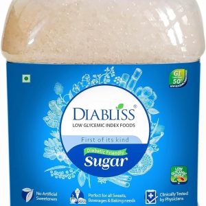 Diabetic Friendly Herbal Cane Sugar – Free from Chemicals/Artificial Sweeteners – Low Glycemic Index (GI) – 1Kg Reusable Jar (1)