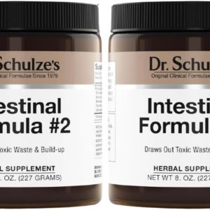 Dr. Schulze’s | Intestinal Formula #2 | Herbal Colon Cleanse Formula | Natural Detox Powder| Dietary Supplement | Remove Excess Waste, Poisons & Build-Up | Gastroenteric Vacuum | 8 Oz. Jar (2 Pack)