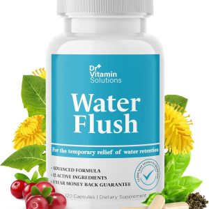 Dr Vitamins Diuretic Water Pills for Weight Control – Instant Natural Relief from Bloat and Swelling – Green Tea, Cranberry, Dandelion Leaf Extract – Water Retention Pills for Women & Men – 120 Caps