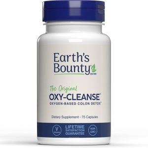 Earth’s Bounty – Oxy-Cleanse Colon Conditioner – Gentle Colon Cleanse for Digestive Wellness – Constipation Relief – Natural Colon Detox – 75 Capsules