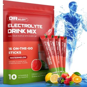Electrolytes Powder Packets with 5 Electrolytes & 5 Vitamins for Rapid Hydration & Recovery, Sugar Free Hydration Packets – Keto Friendly | All Natural | Vegan | Non- GMO | Variety Pack | 16 Sticks