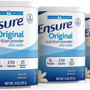 Ensure Original Nutrition Powder with 9 grams of protein, Meal Replacement, Vanilla,14 Ounce (Pack of 3)