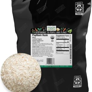 Frontier Co-op Organic Psyllium Husk 1lb – Whole Psyllium Husk, Organic & Kosher – Psyllium Husk Fiber for Baking, Psyllium Nutritional Supplement for Digestion, Psyllium Husk Powder Bulk