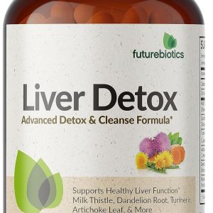 Futurebiotics Liver Detox Advanced Detox & Cleanse Formula Supports Healthy Liver Function with Milk Thistle, Dandelion Root, Turmeric Artichoke Leaf, & More, Non-GMO, 60 Vegetarian Capsules