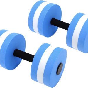 GLOGLOW 2 Pcs EVA Water Floating Dumbbell, Sports High-Density EVA-Foam Dumbbell Set Water Weight Yoga Exercise Water Foam Dumbbell Dumbbell Fitness Tool