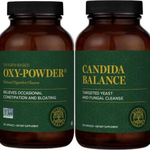 Global Healing Oxy- Powder & Candida Cleanse Kit – Colon Cleanser and Detoxification for Natural Candida Cleanse
