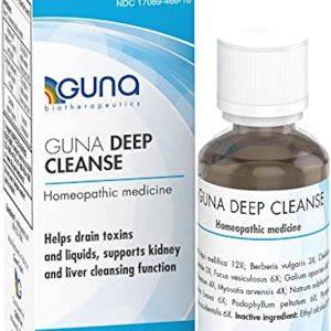 Guna Deep Cleanse Homeopathic All Natural Systemic Body Cleansing, Toxin Release, Liver and Kidney Support and Detoxification – 1 Ounce