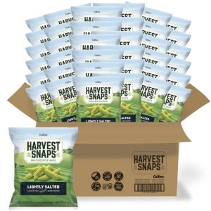 Harvest Snaps Veggie Chips (Lightly Salted Snack Crisps) | Powered by Plant Protein, Gluten Free, Non-GMO Baked Vegetable Crisps | Made in USA | 36 Snack Packs