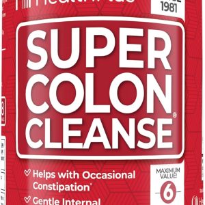 Health Plus Super Colon Cleanse, 12 oz Powder, 68 Servings – Natural Detox, Digestive Constipation Relief, Gentle Gut Cleanse with Psyllium Husk & Senna Leaf