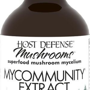 Host Defense MyCommunity Extract – 17 Species Blend Mushroom Supplement for Immune Support – Extract with Lion’s Mane, Reishi, Chaga, Cordyceps, Turkey Tail & More – 2 fl oz (60 Servings)