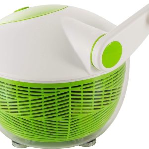 IBILI Large Salad Spinner – 6.34 Qt Lettuce, Vegetable, and Fruit Washer and Dryer with Non-Slip Base, Brake Button for Quick Stop, Super-Fast Operation, Dishwasher Safe, Made in Spain