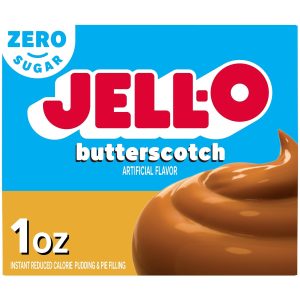 Jell-O Butterscotch Sugar Free & Fat Free Instant Pudding & Pie Filling Mix, 24 ct Pack – 1 oz Boxes, As Seen on TikTok