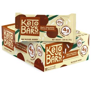 Keto Bars The Original Keto Snack Bar, Gourmet Simple Ingredients Low Carb, No Sugar, Rich in Ketogenic Fats, The Perfect KetoBars Snacks for Keto Diet Food Products (10 Pack, 1.65 ounce)