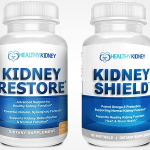 Kidney Restore & Kidney Shield 2-Pack Bundle for Kidney Cleanse, Support Kidney Function, Renal Health and More