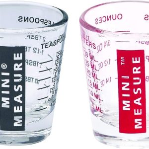 Kolder Mini Set Measuring Cups, Set of 2, Red and Black