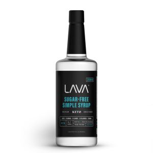 LAVA Premium Sugar Free Simple Syrup, Keto Friendly, Zero Sugar, Zero Carbs, Zero Calories, Sugar Substitute Sweetener, 33.8oz (1-Liter, 1-Pack)