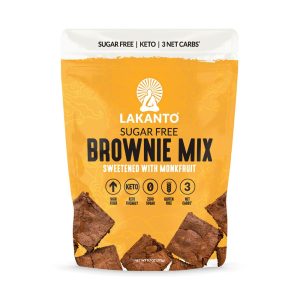 Lakanto Sugar Free Brownie Mix – Sweetened with Monk Fruit Sweetener and Erythritol, Keto Diet Friendly, Delicious Dutched Cocoa, High in Fiber, Low Net Carbs, Gluten Free, Easy to Make Dessert (Pack of 1)