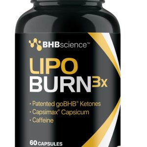Lipo Burn Keto BHB Exogenous Ketones Supplement – BHB Science Keto Diet Pills with Capsimax and Caffeine for Natural Energy Focus Body Sculpting & Ketosis Support – Vegetarian & Non-GMO (1 Month)
