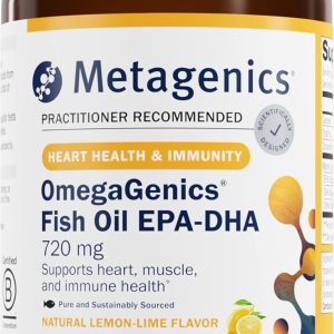 Metagenics OmegaGenics Fish Oil EPA-DHA 720- Omega-3 Fish Oil Supplement – for Heart Health, Musculoskeletal Health & Immune System Health* – with DHA & EPA – 120 Softgels