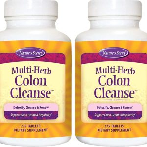 Multi-Herb Colon Cleanse by Nature’s Secret | Supports Digestive Health and Regularity, 275 Tablets (Pack of 2)