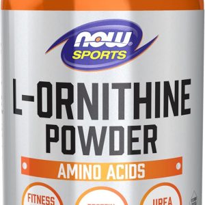 NOW Foods Sports Nutrition, L- Ornithine Powder, Protein Metabolism* and Urea Detox*, Amino Acids, 8-Ounce