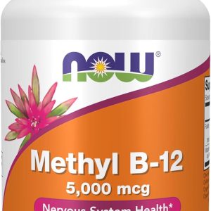 NOW Foods Supplements, Methyl B-12 (Methylcobalamin) 5,000 mcg, Nervous System Health*, 120 Lozenges