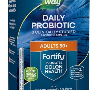 Nature’s Way Fortify 50+ Daily Probiotic for Men and Women, 30 Billion Live Cultures, Colon, Digestive, and Immune Health Support* Supplement, 30 Capsules (Packaging May Vary)