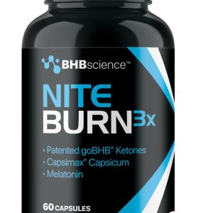 Night Burn Keto BHB Exogenous Ketones Supplement – Real Ketones Keto Diet Pills with Patented goBHB Capsimax and Melatonin for Body Sculpting (60 Count (Pack of 1), Nite)