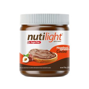 Nutilight, Sugar Free/No sugar Added, Hazelnut Spread, Keto and Diabetic Friendly, Low Net Carb, Non-GMO, Naturally Sweetened with Stevia. (2 Jars, 11 oz, Dark Hazelnut)