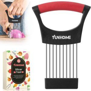 Onion Holder for Slicing, Lemon Slicer, Onion Cutter for Slicing, Vegetable Slicer, Meat Slicer, Fruit Slicer, Egg Slicer, Potatoe Slicer, Home Essentials & Kitchen Gadgets Tool, Salad Chopper