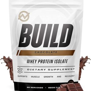 Outwork Nutrition Build Whey Protein Isolate Powder – Low Lactose, Gluten-Free Protein Powder for Muscle Growth & Workout Recovery, Backed by Science, Chocolate, 1.8lbs