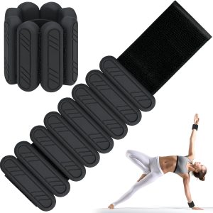 Pilates Wrist ＆ Ankle Weights for Women 1 Pair (1lb/2lb/4lb) Adjustable Wrist Weights to Increase Training Intensity, Yoga Pilates, Dance Ballet, Walking, Running