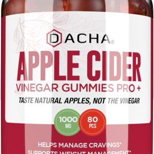 Premium Apple Cider Vinegar Gummies – 80 Count, 1000mg Raw, Organic, Unfiltered ACV from The Mother, Not Sticky, Immune, Detox, Fitness & Acid Reflux Heartburn Pomegranate Beet Root Vitamin B9 B12